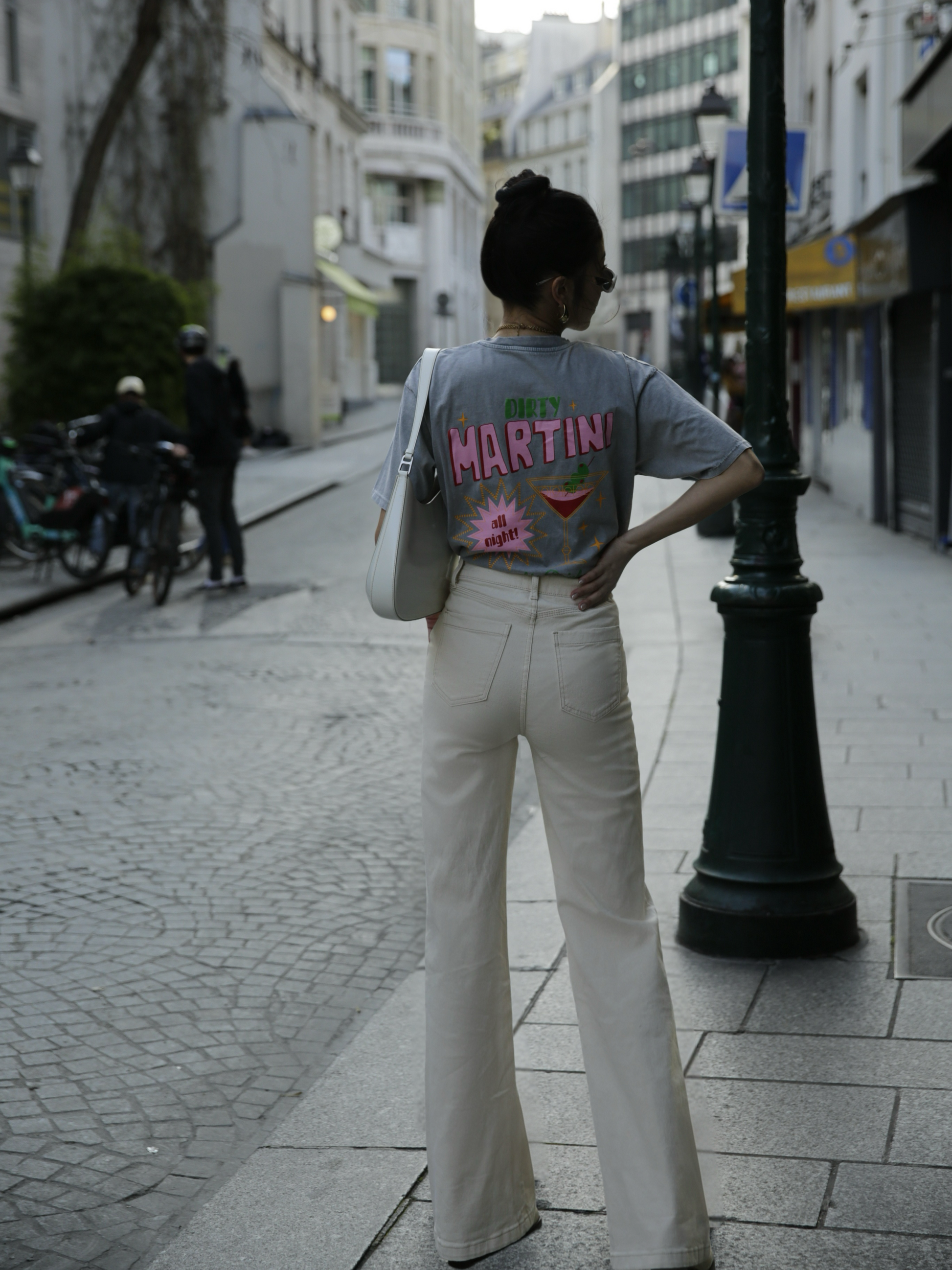 Jean évasé en denim écru