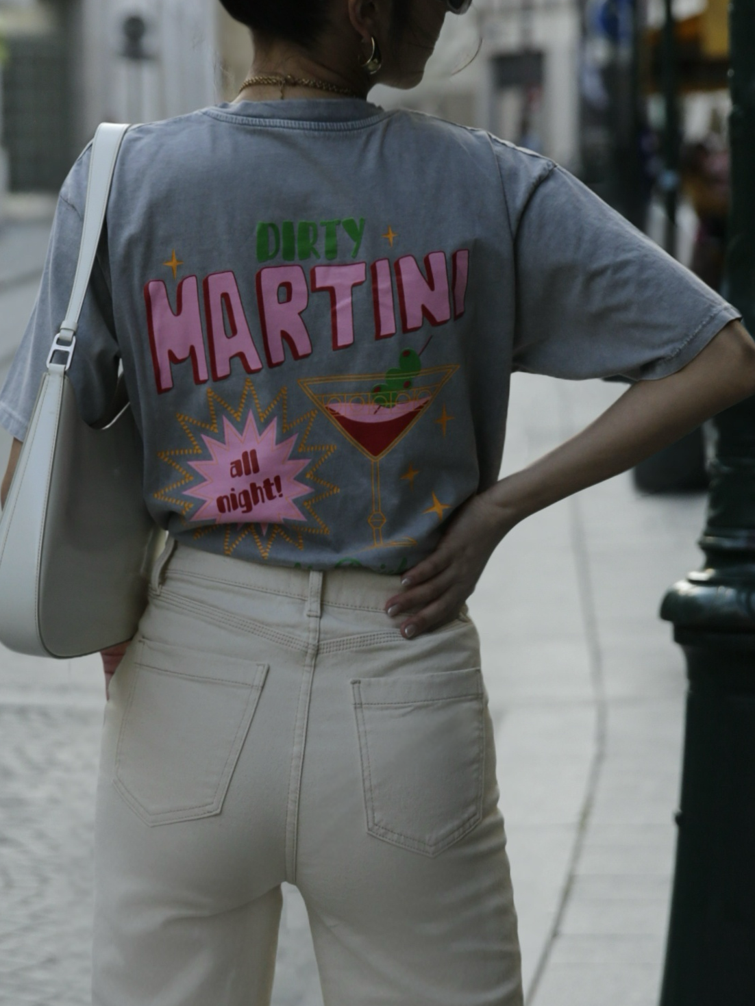 T-shirt oversize à imprimé cocktail