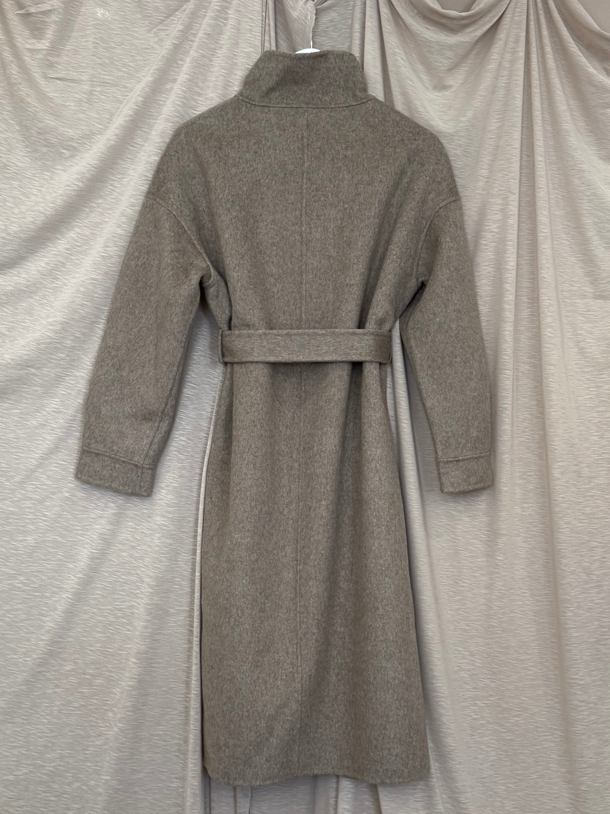 Manteau enveloppant couleur sable