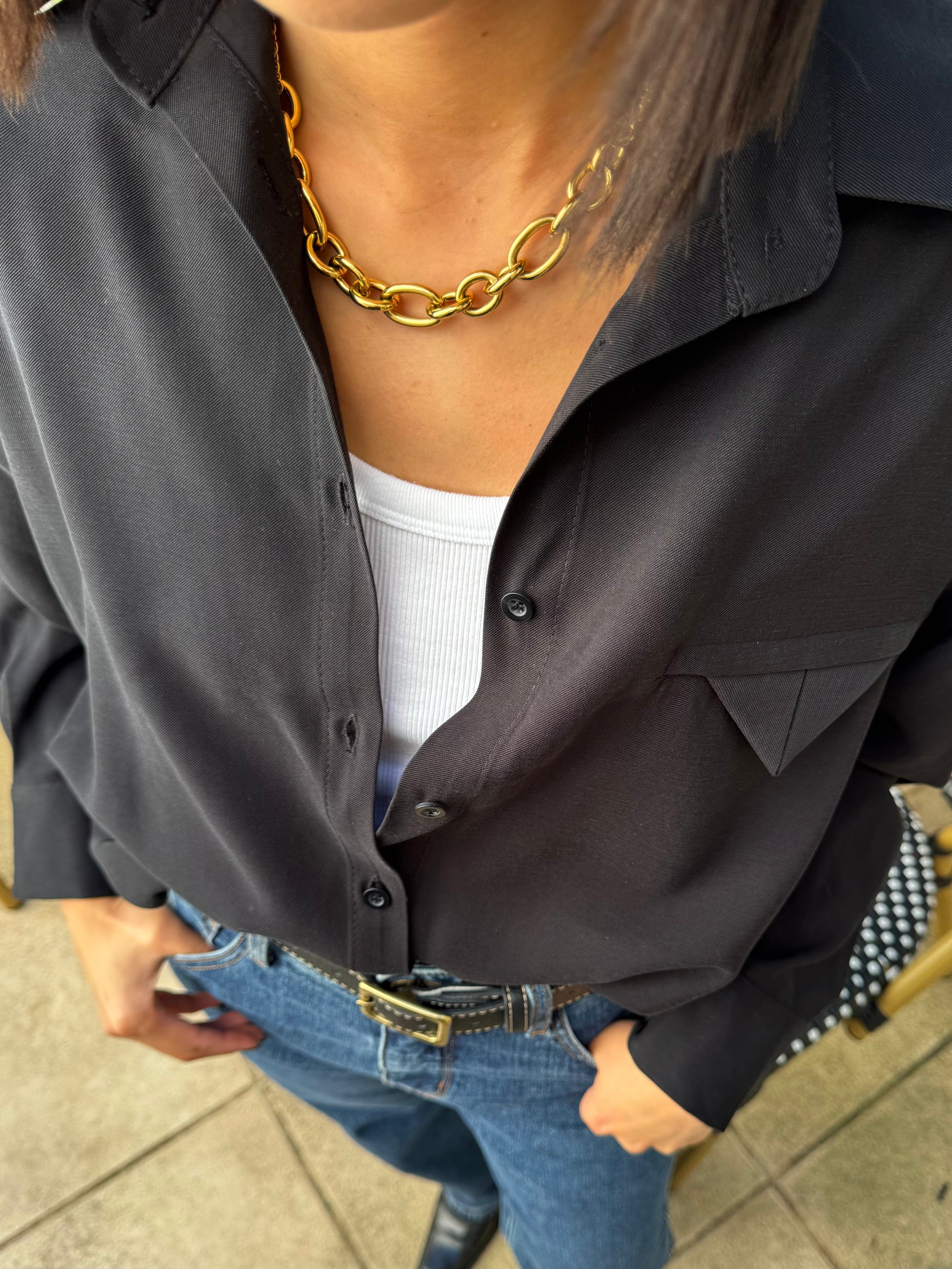 Chemise décontractée noire