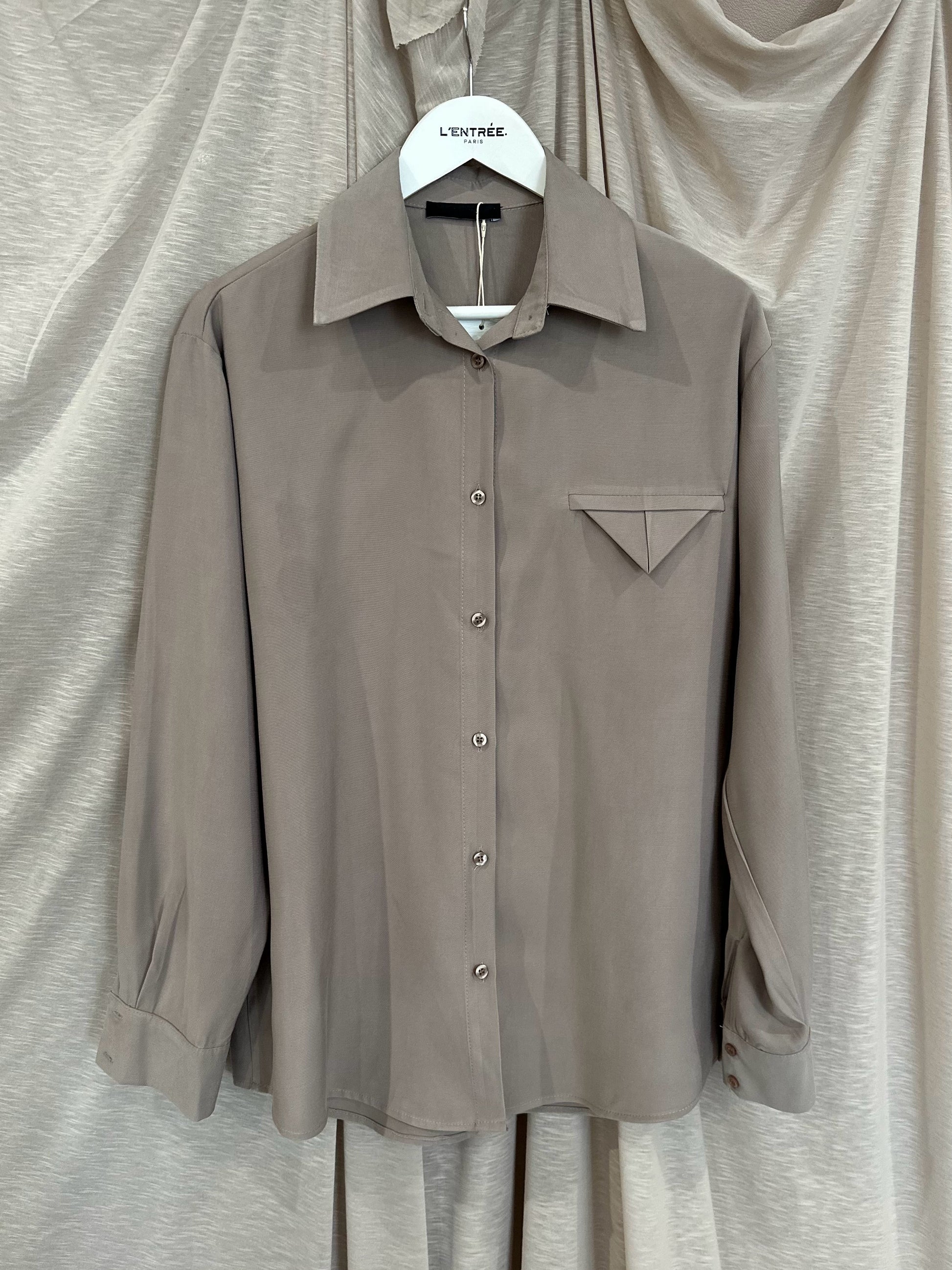 Chemise décontractée sable