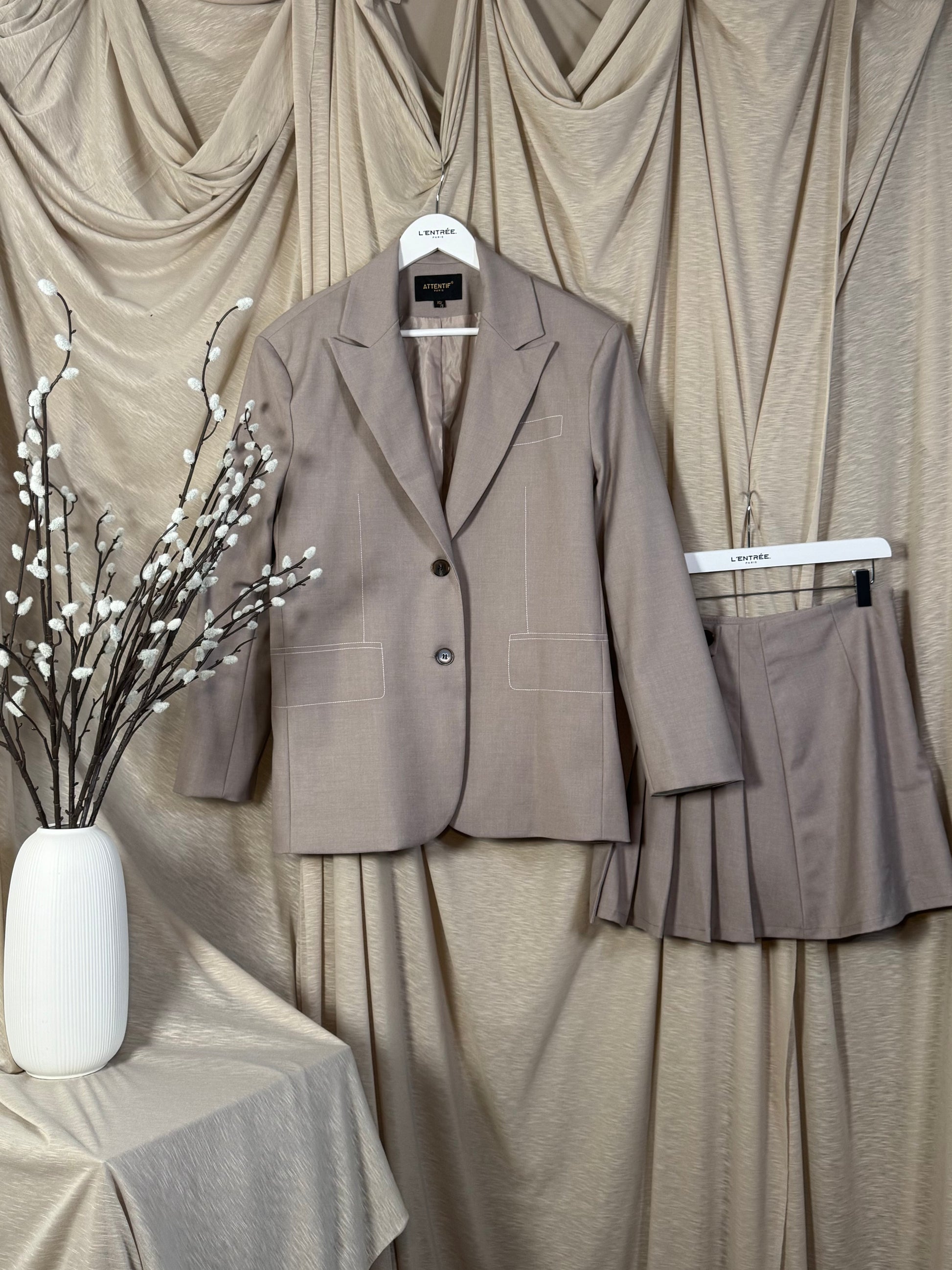 Veste oversize graphique avec détails surpiqûres