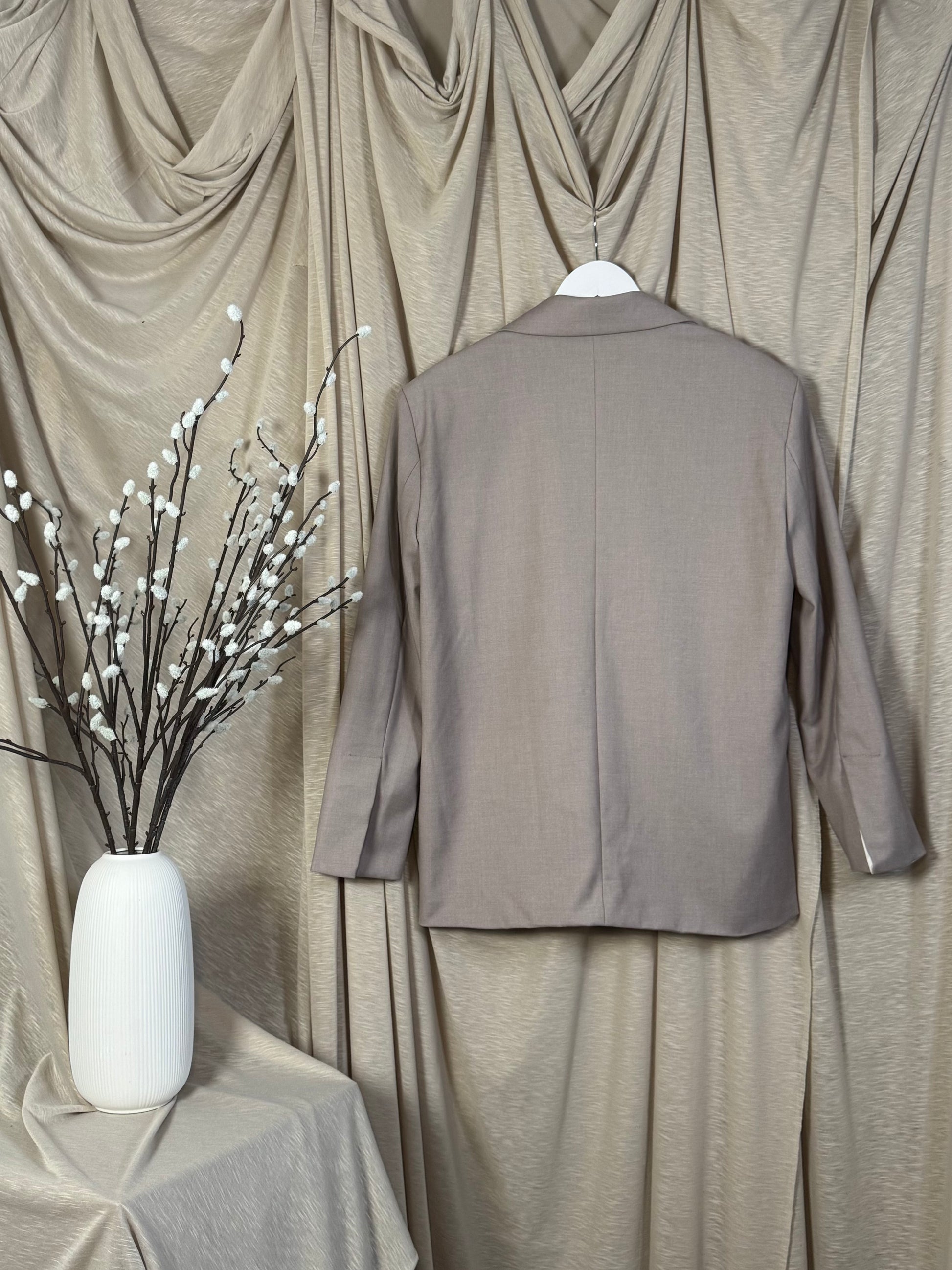 Veste oversize graphique avec détails surpiqûres