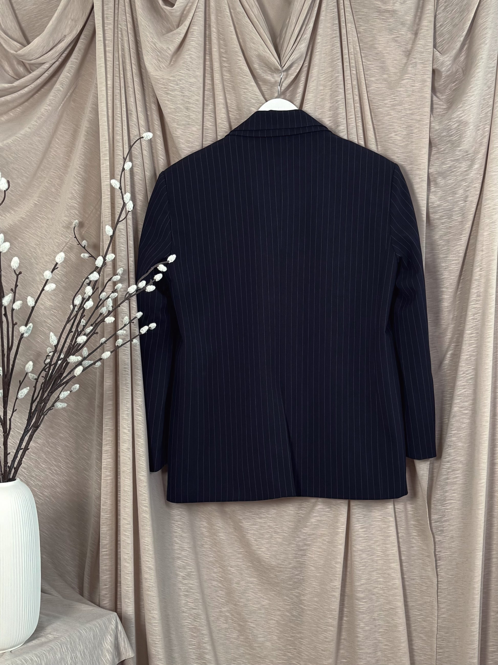 Veste droite bleu marine