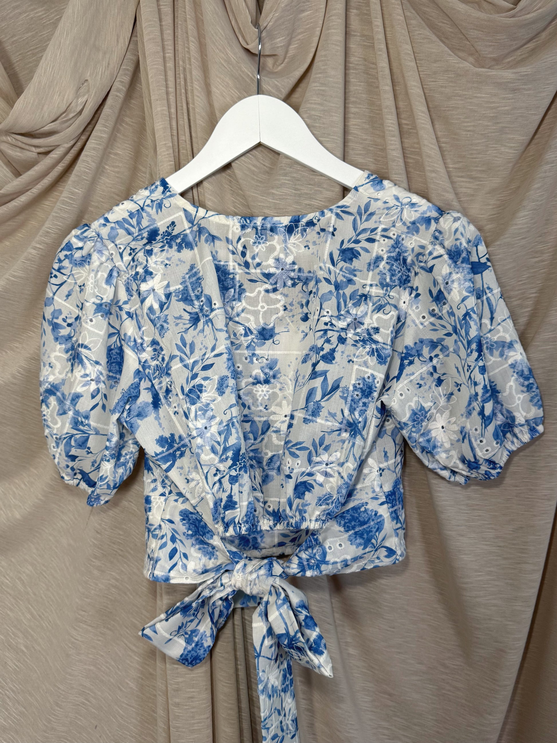 Top en coton à imprimé fleurs