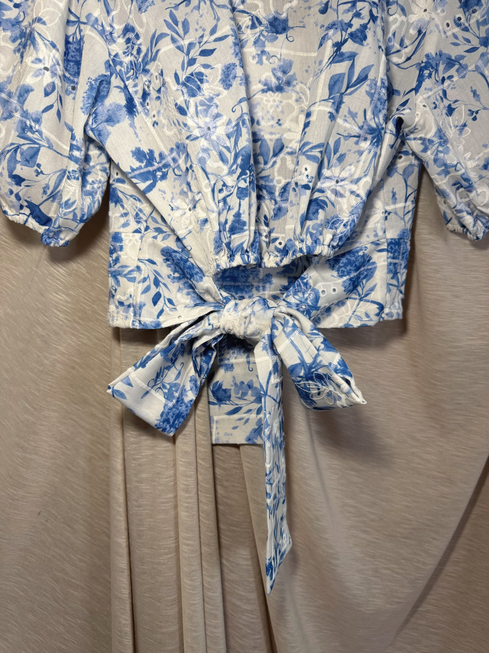 Top en coton à imprimé fleurs