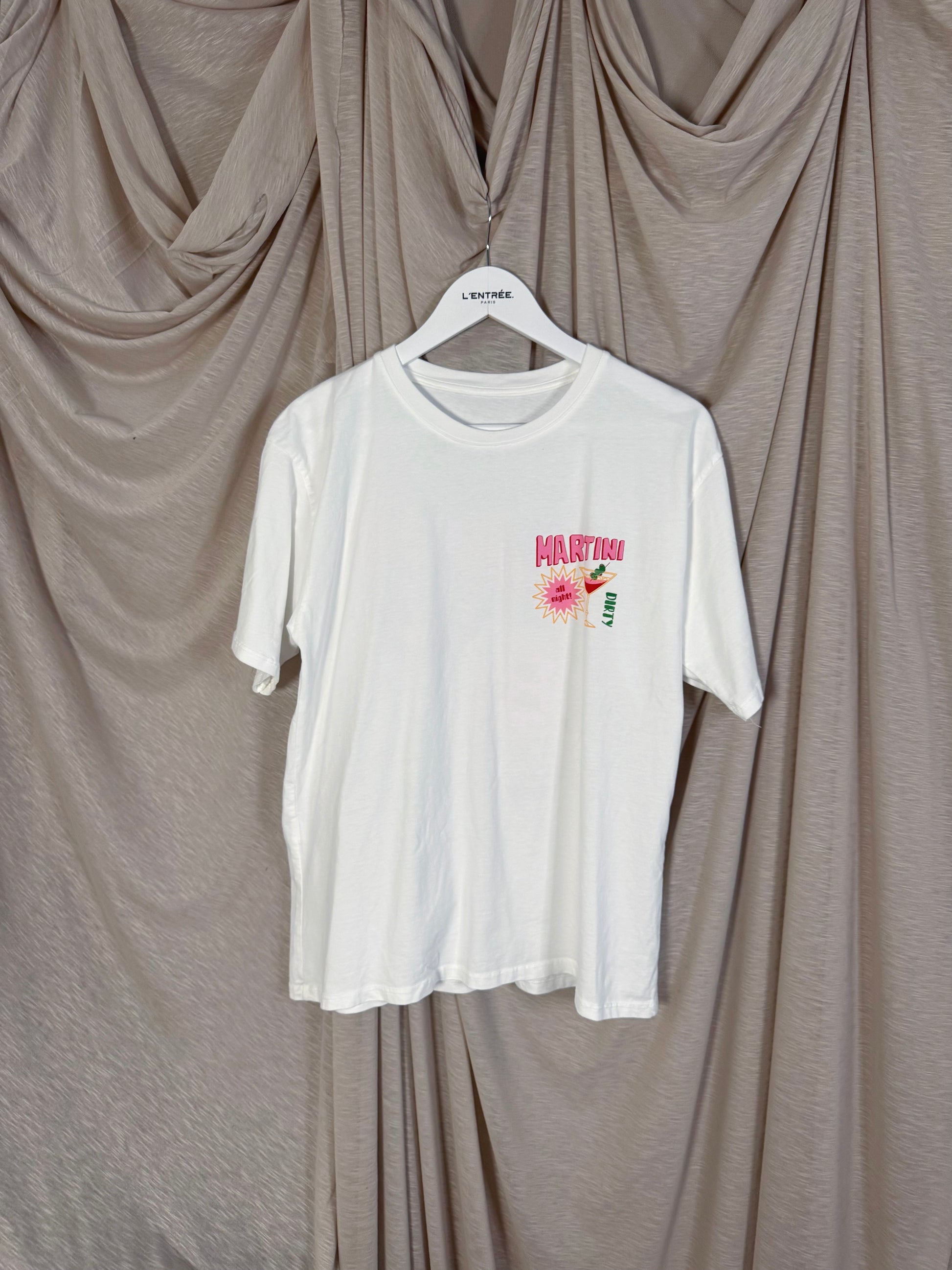 T-shirt oversize à imprimé cocktail