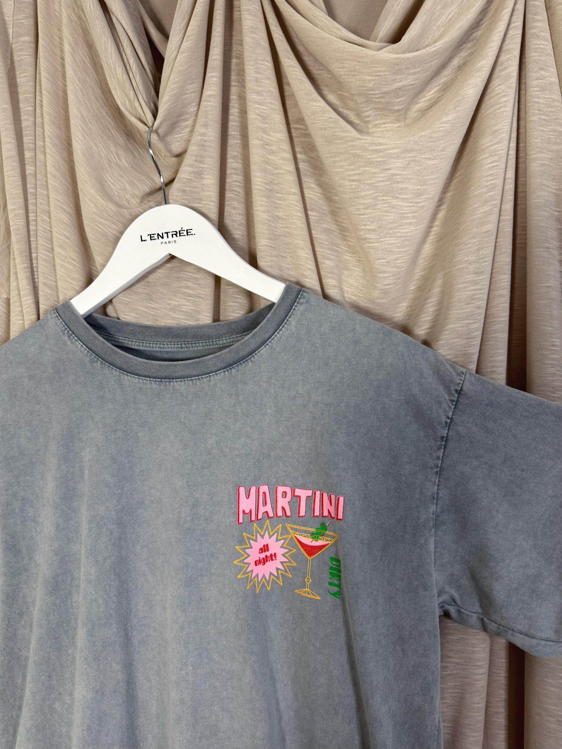 T-shirt oversize à imprimé cocktail