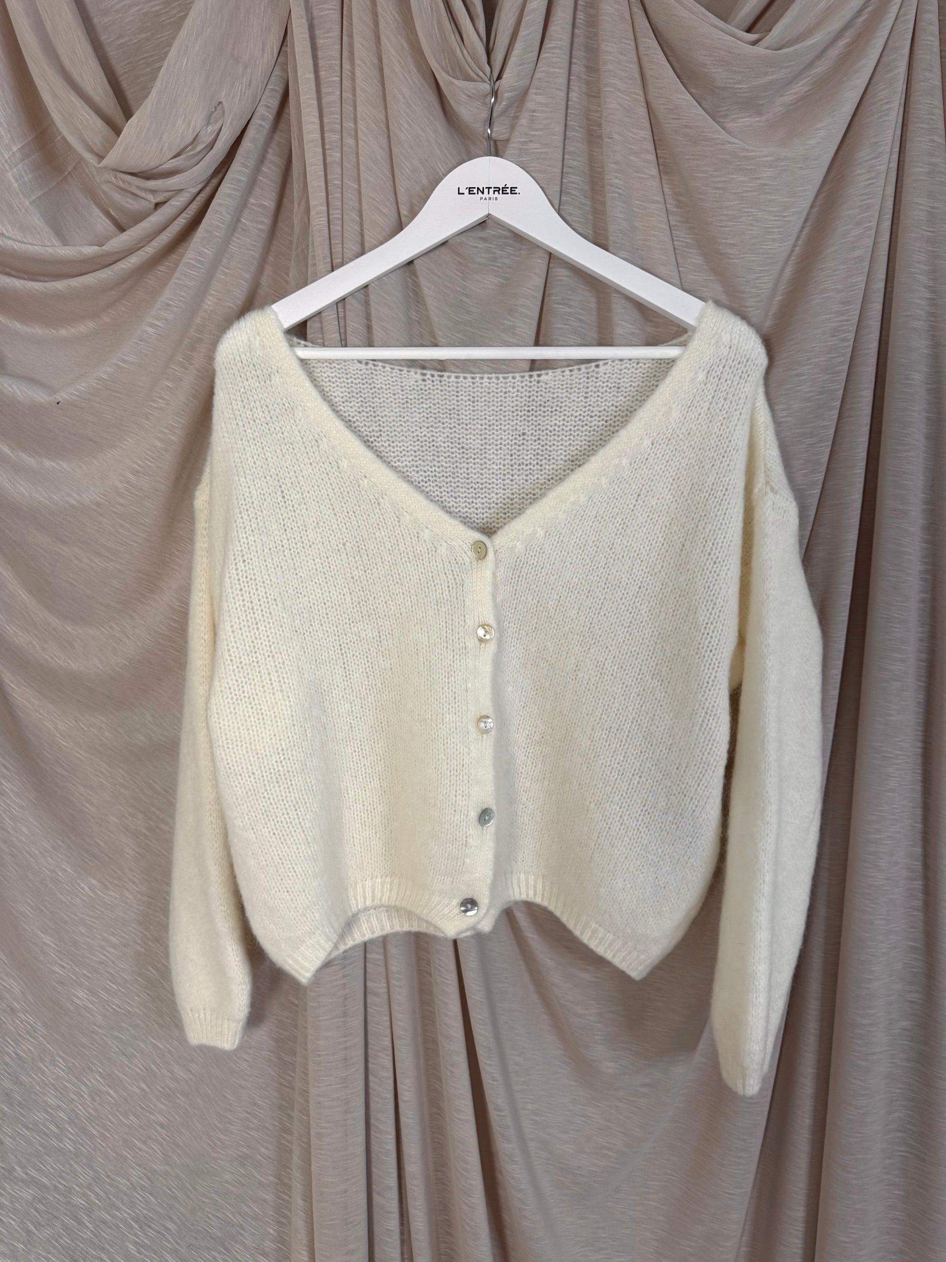 Cardigan en mohair