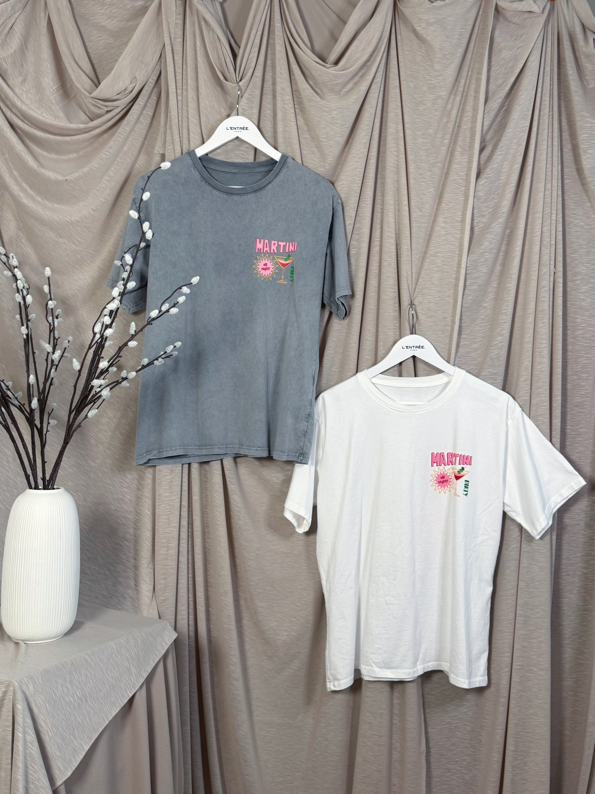 T-shirt oversize à imprimé cocktail