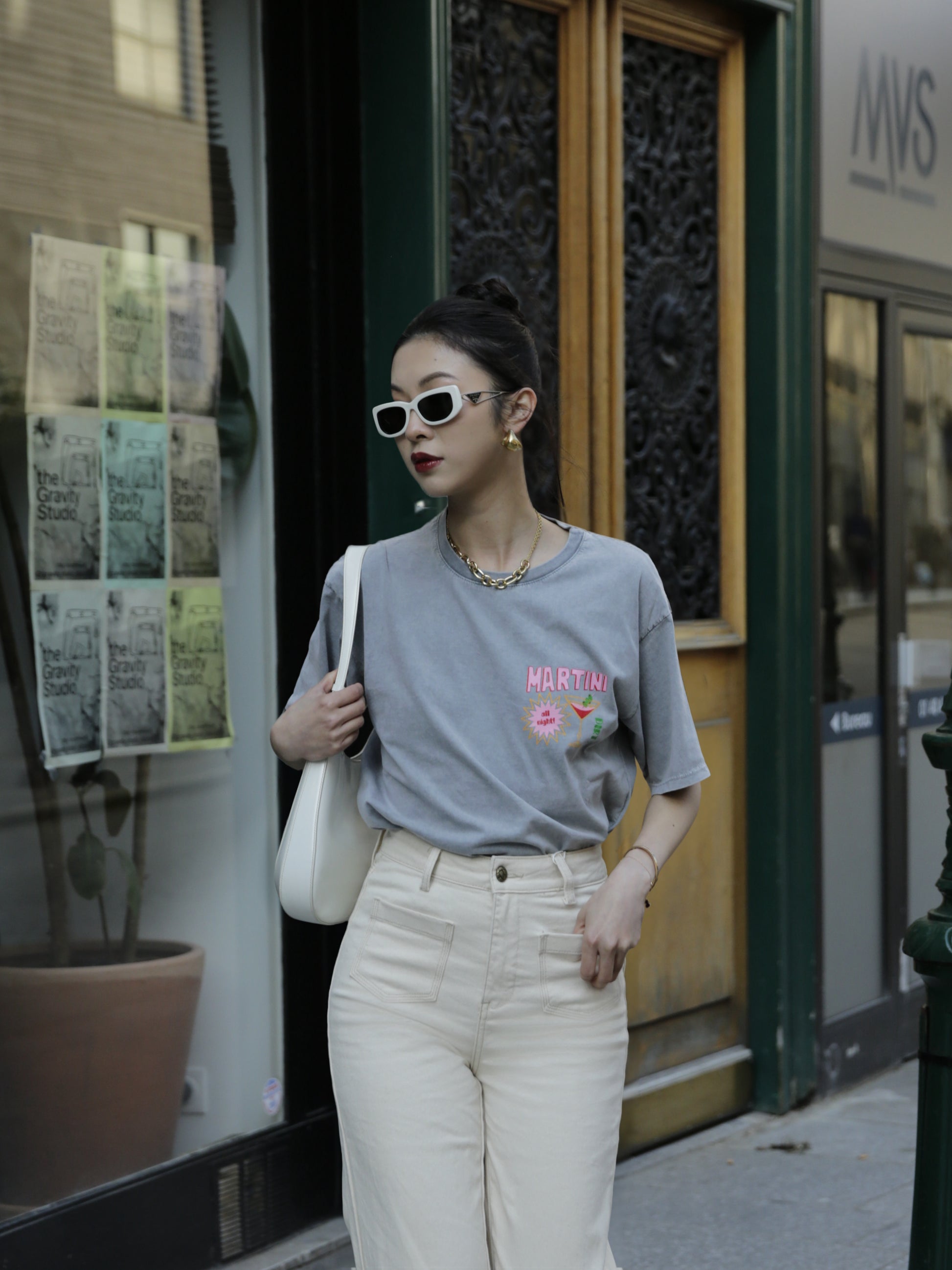 T-shirt oversize à imprimé cocktail