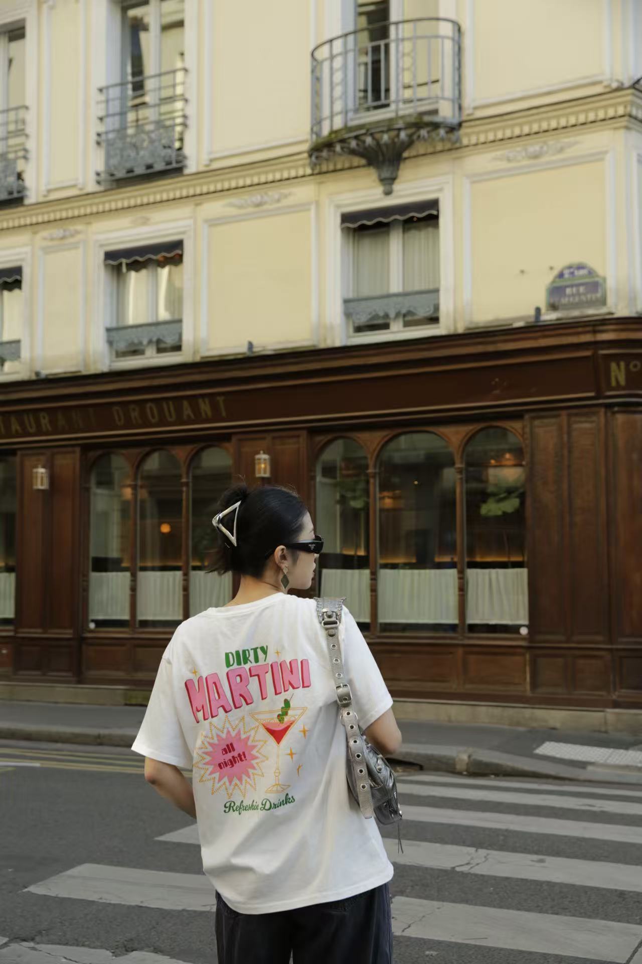 T-shirt oversize à imprimé cocktail