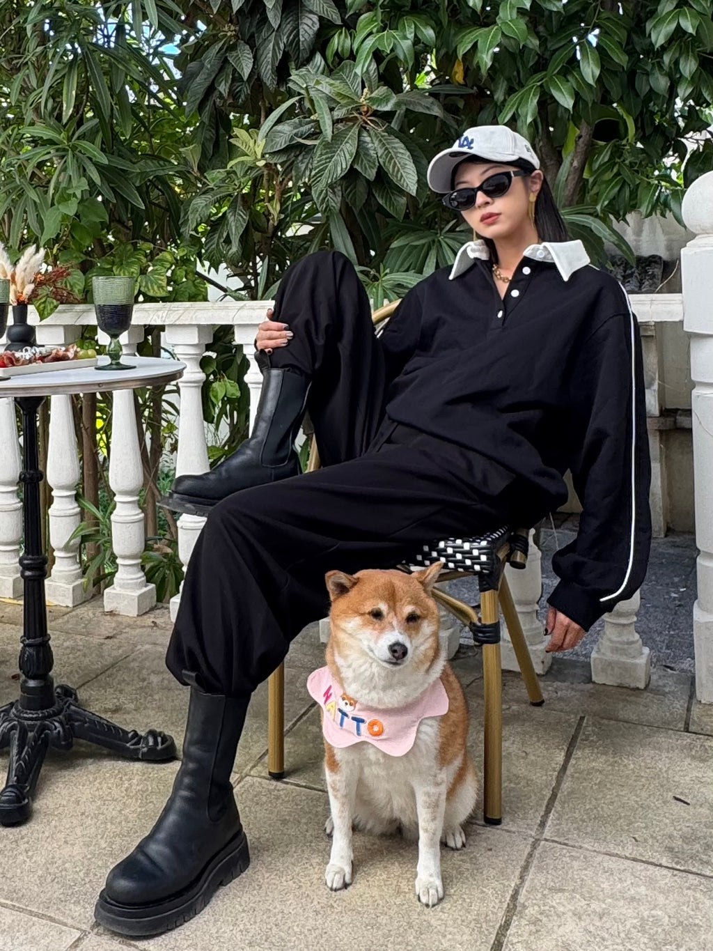 Pantalon jogger ballon noir