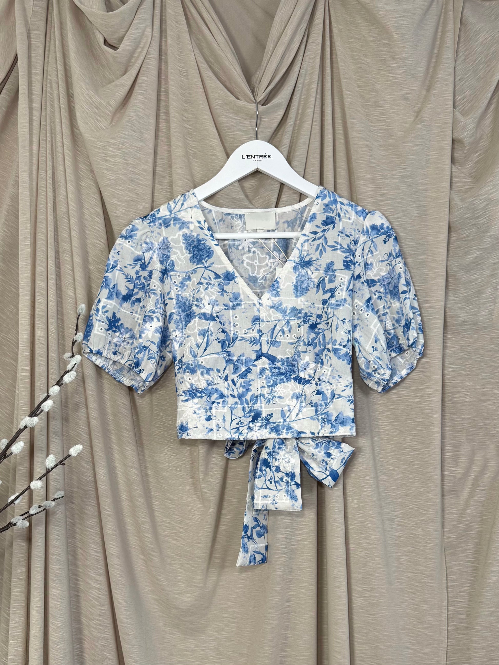 Top en coton à imprimé fleurs