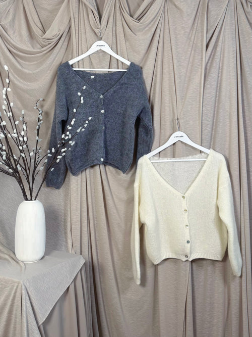 Cardigan en mohair